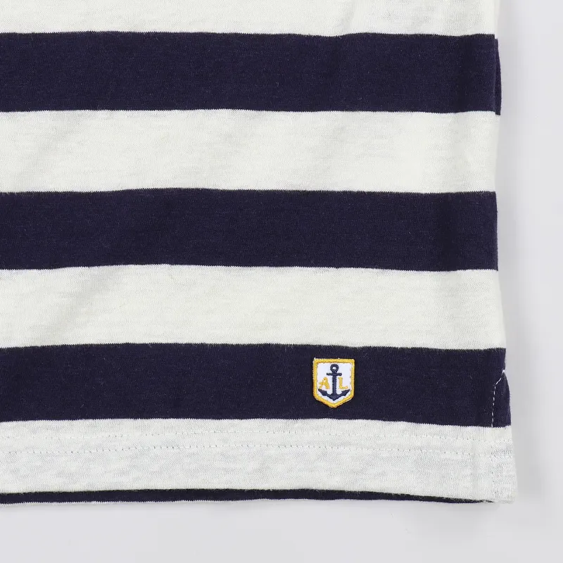 Armor Lux Heritage Round Neck T Shirt Navy Natural-2