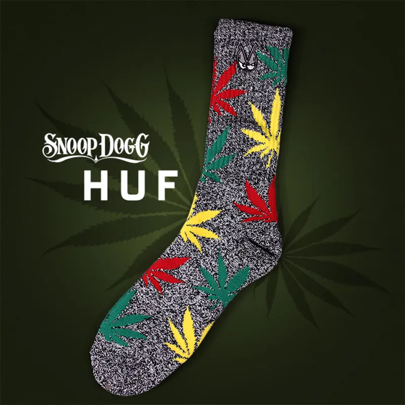 Huf 420 x Snoop Dogg Socks - Black Heather Rasta