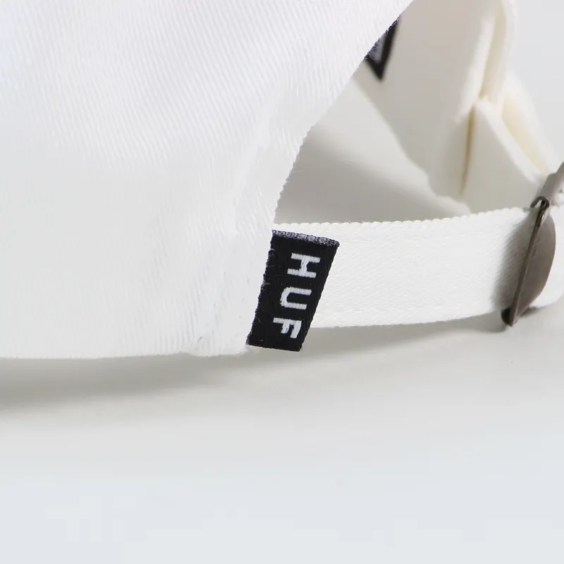 Huf x Thrasher TDS Curved Visor Six Panel Cap White-3