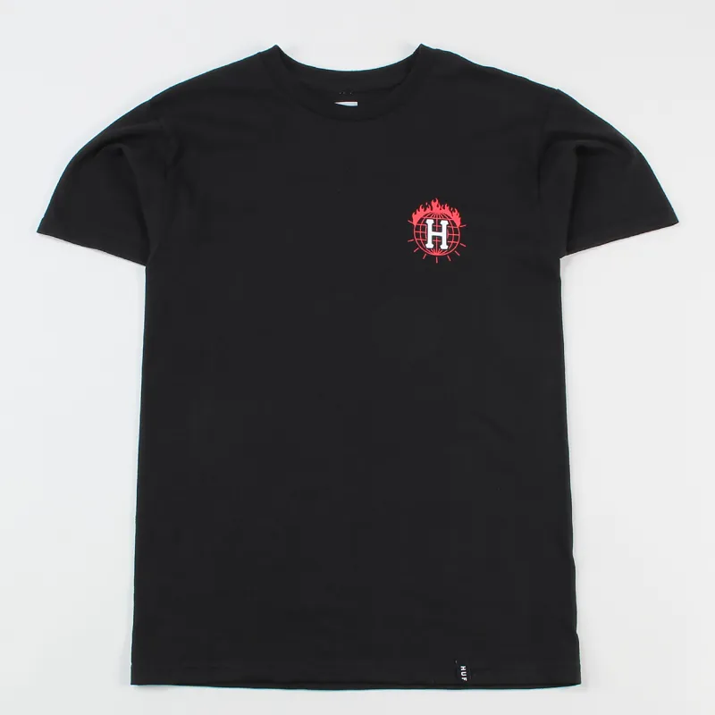 Huf x Thrasher TDS T Shirt Black