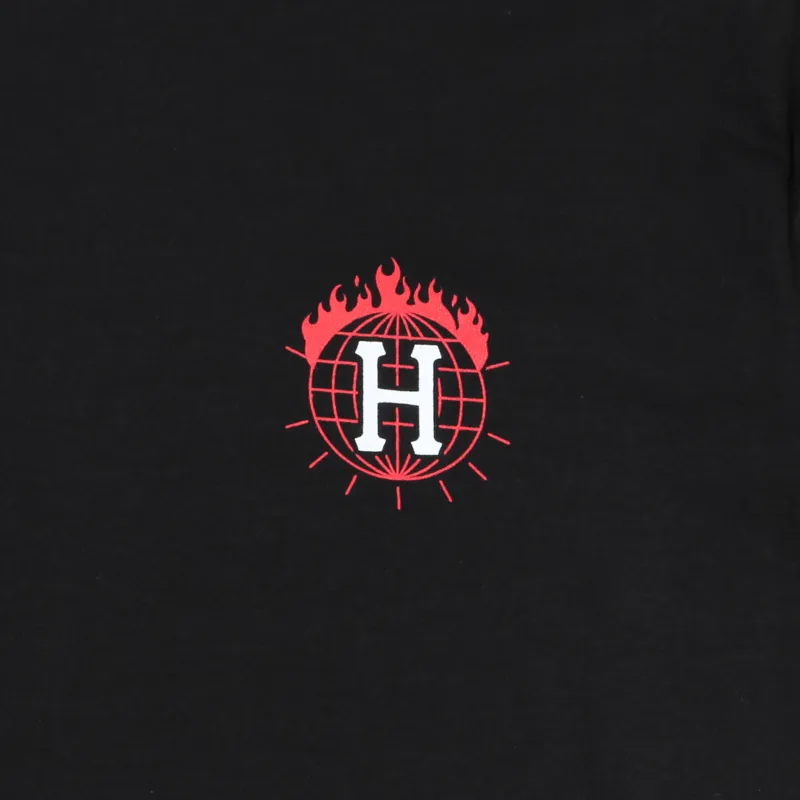 Huf x Thrasher TDS T Shirt Black-1