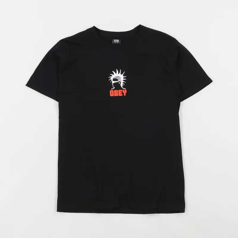 Obey Heavy Duty Creeps T Shirt Black-1