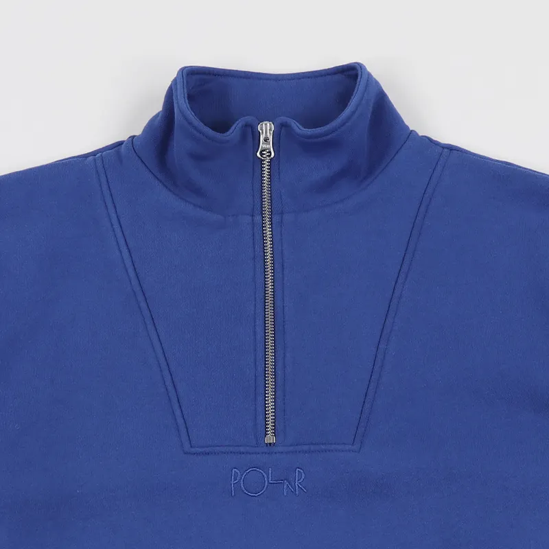 Polar Skate Co. Heavyweight Zip Neck Indigo Blue-1