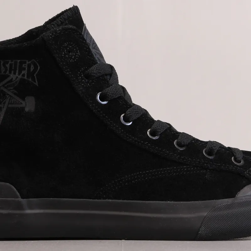 靴 HUF X THRASHER HUF x Thrasher Slide Black – Wormhole Store
