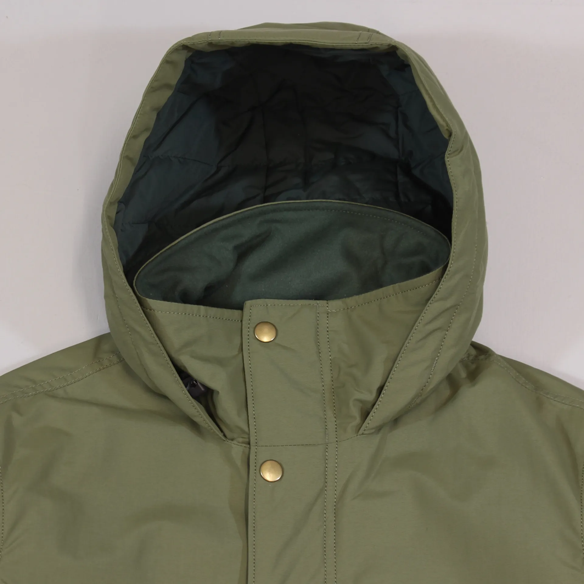 Patagonia Mens Hybrid Mountain Parka Smoked Green Two Tone Coat