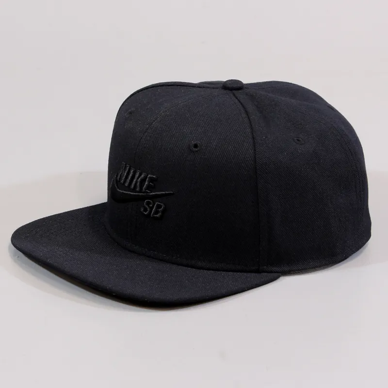 Nike Mens Skateboarding Icon Snapback Cap Black Embroided