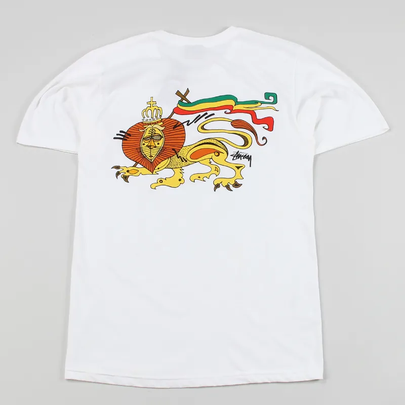 Stussy Irie Lion T Shirt White-2