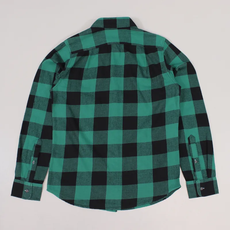 Fourstar Ishod Flannel Shirt Deep Kelly Green-4