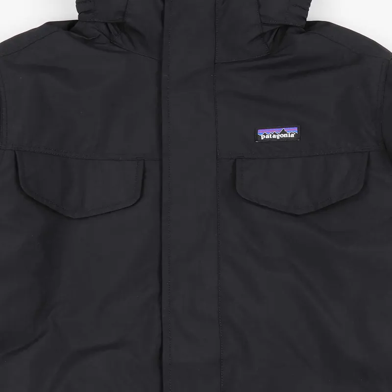Patagonia Outdoor Mens Isthmus Hooded Parka Jacket Coat Black ck