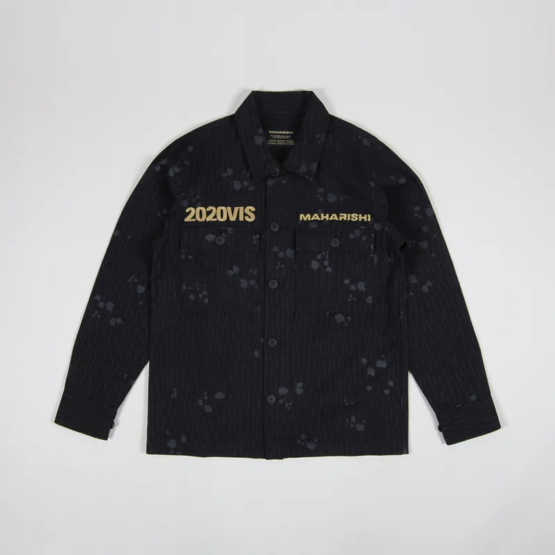 Maharishi Mens Organic Space Geisha Overshirt Night Black Jacket
