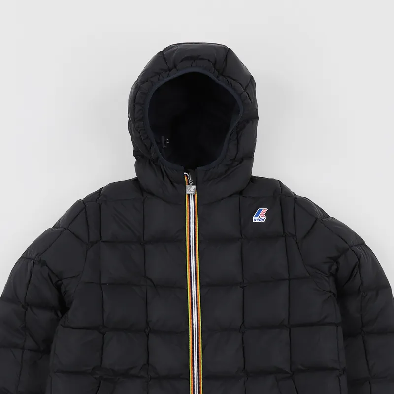 K-Way Jacques Thermo Plus Double Jacket Depth Blue Black-4