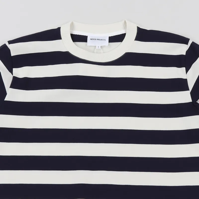 Norse Projects James Rugby Stripe T Shirt Navy-1
