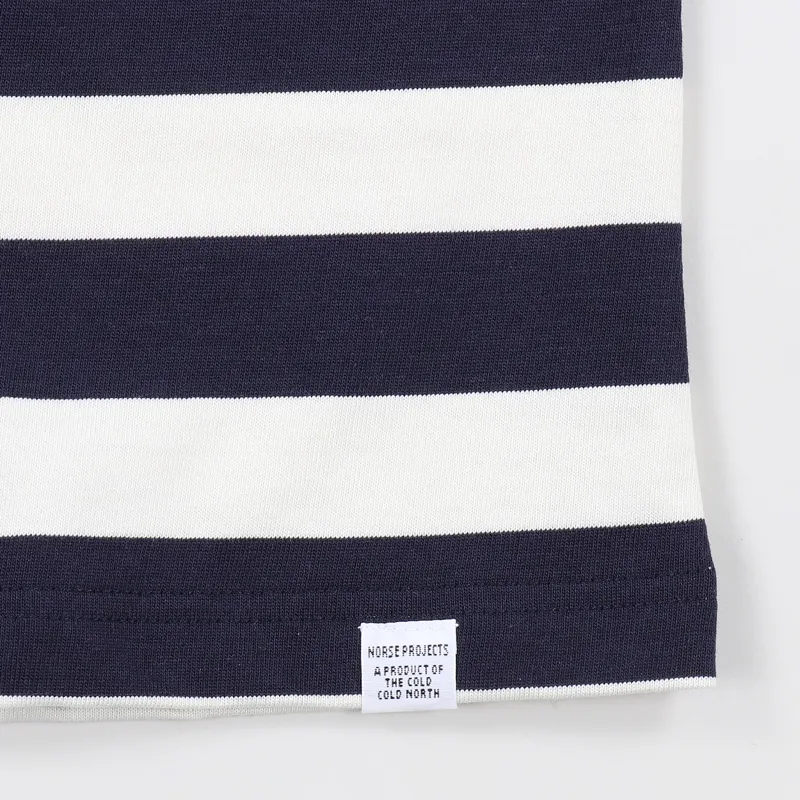 Norse Projects James Rugby Stripe T Shirt Navy-2