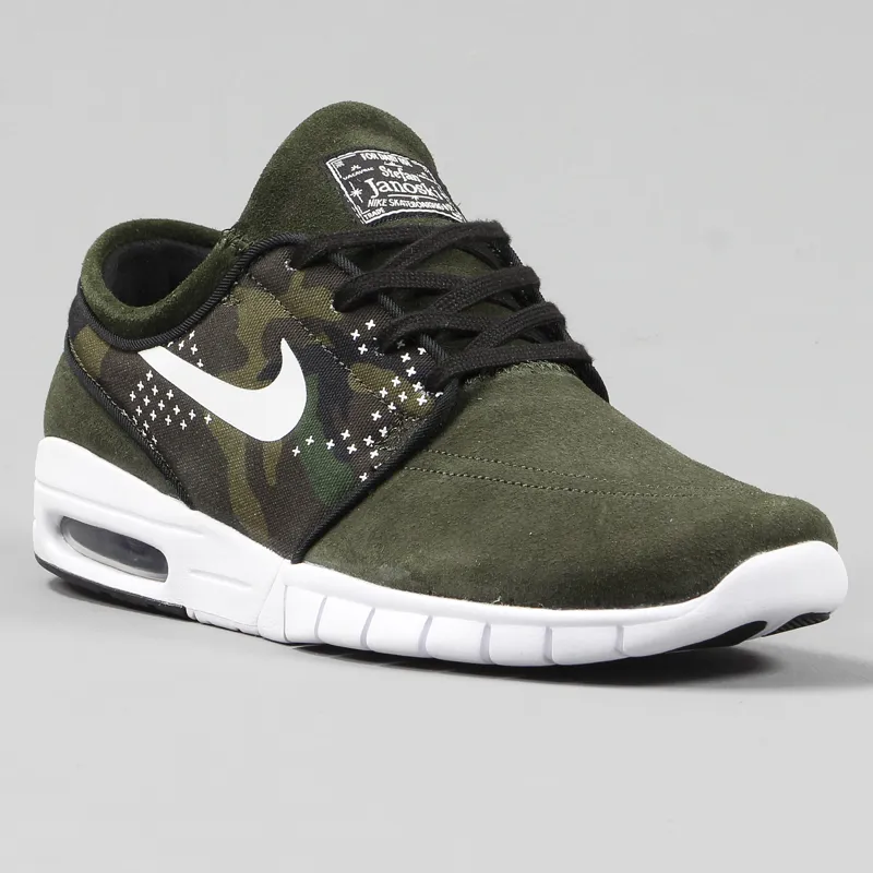 deletrear altavoz Ministro Nike SB Stefan Janoski Max L Mens Trainer Shoe Sequoia Green Camo