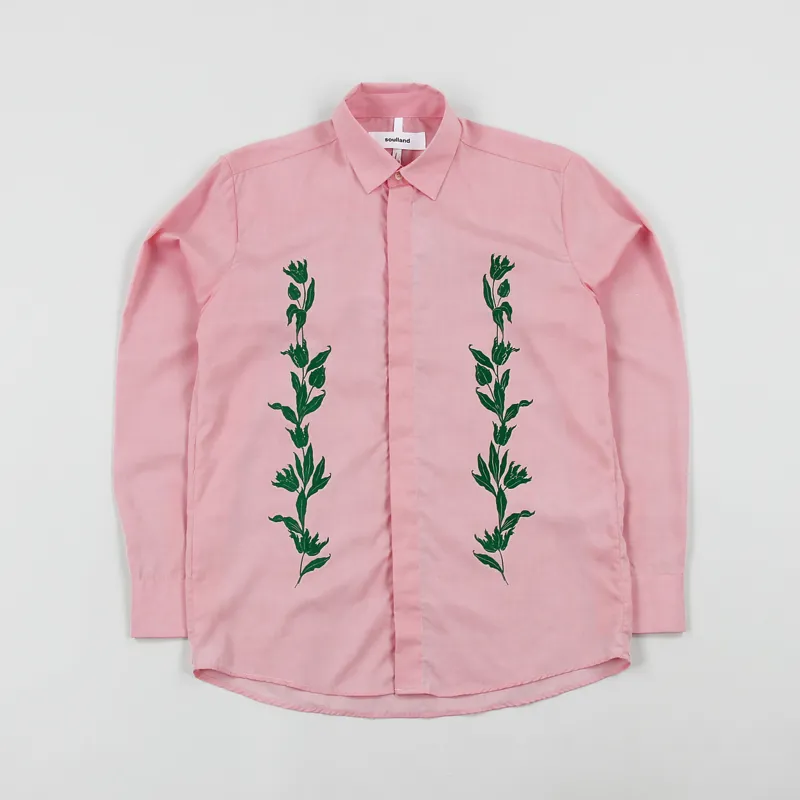 Soulland Jarreth Tencel Shirt Pink