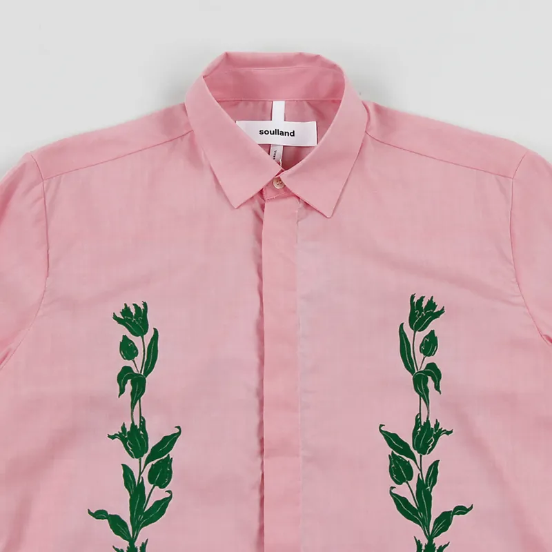 Soulland Jarreth Tencel Shirt Pink-2