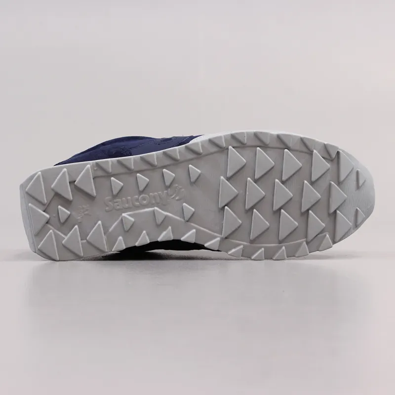 Saucony Jazz O Premium Mens Luxury Shoes Navy Grey Perforated