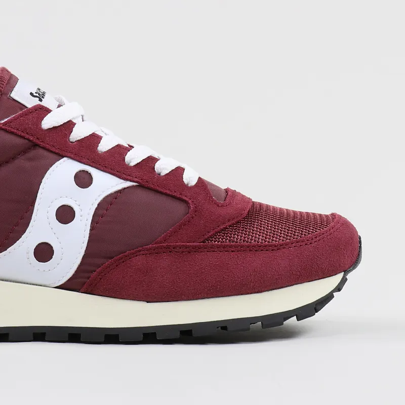 Saucony Jazz Original Vintage Shoes Burgundy White-2