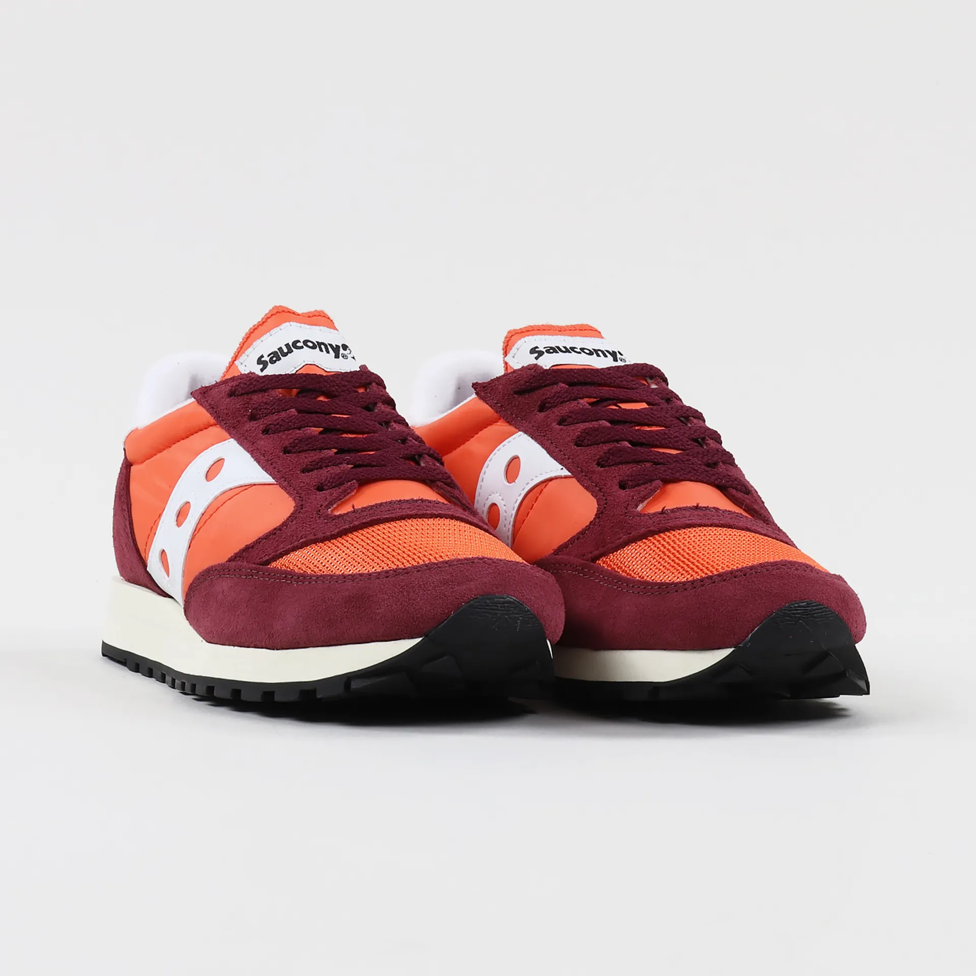 Saucony Jazz Original Vintage Shoes Orange Maroon