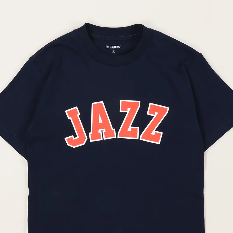 Butter Goods Jazz T Shirt Navy-1