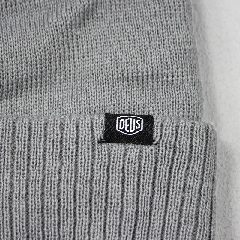 Deus Ex Machina Jimmy Fairisle Pom Beanie Grey-1
