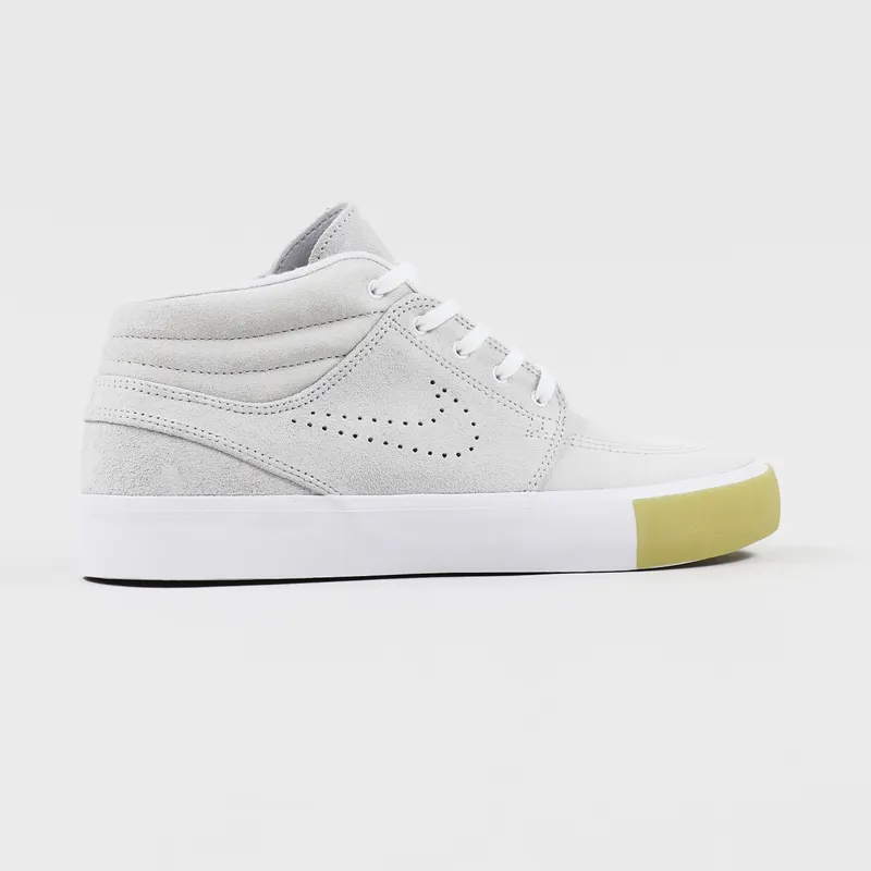Nike SB Janoski Mid Remastered Shoes White Vast Grey Gum Yellow-5