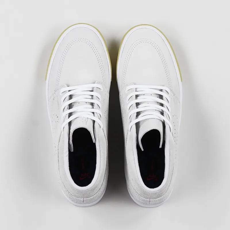 Nike SB Janoski Mid Remastered Shoes White Vast Grey Gum Yellow-7