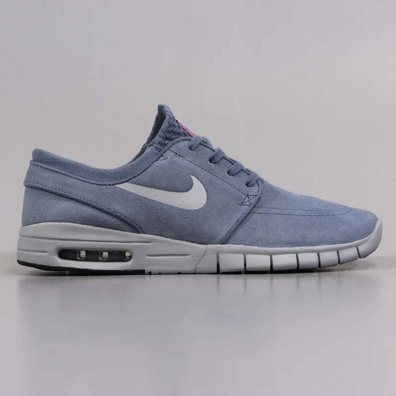 Cuyo Bolos Para buscar refugio Nike Mens SB Stefan Janoski Max L Shoes Blue Metallic Silver Pink