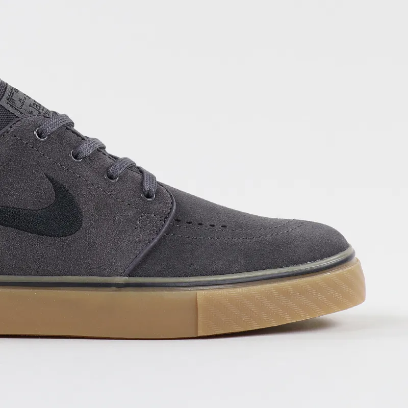 nike sb janoski suede thunder grey & gum skate shoes