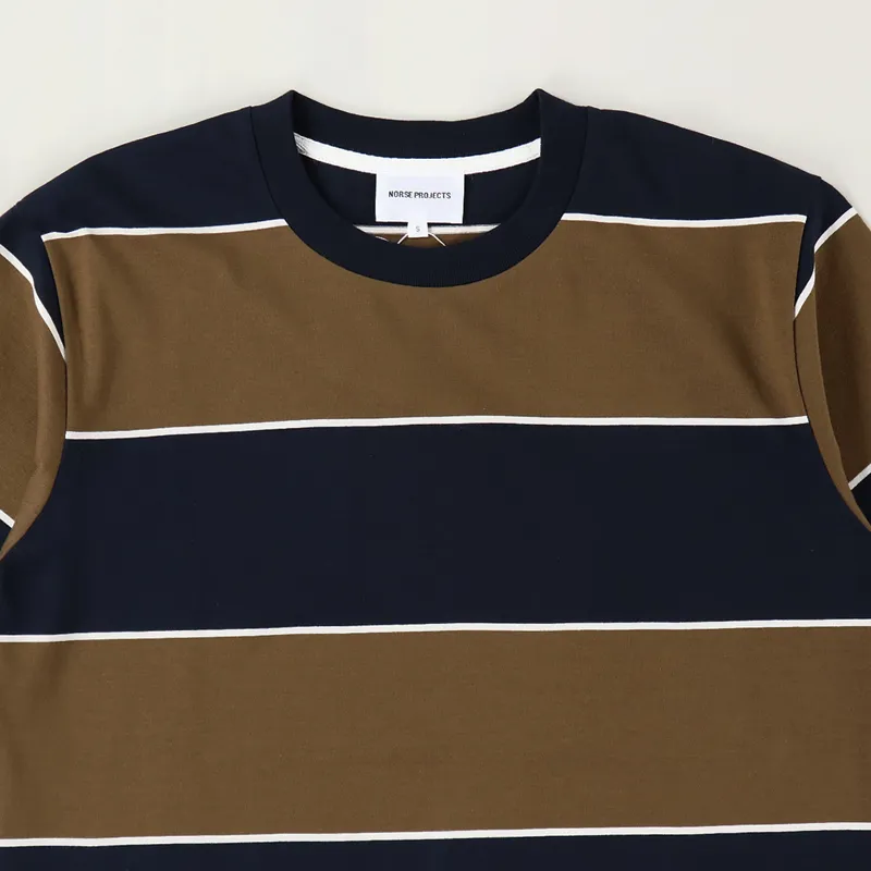 Norse Projects Johannes 3 Stripe T Shirt Russet-1