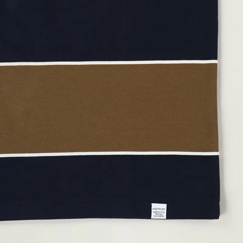 Norse Projects Johannes 3 Stripe T Shirt Russet-2