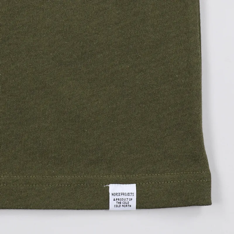 Norse Projects Johannes Pocket T Shirt Sitka Green-2