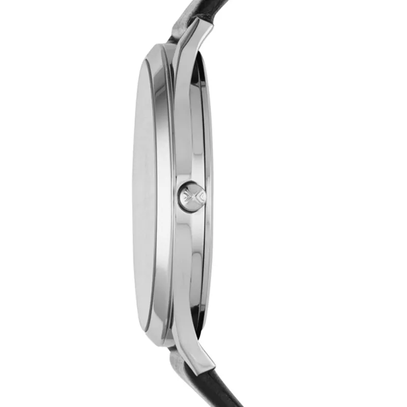 Skagen Jorn Leather Watch Black Black-2