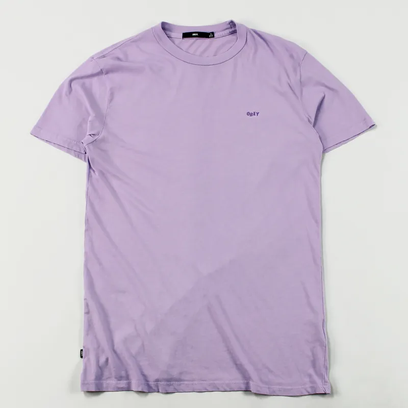 Obey Jumbled Pigment T Shirt Lavender