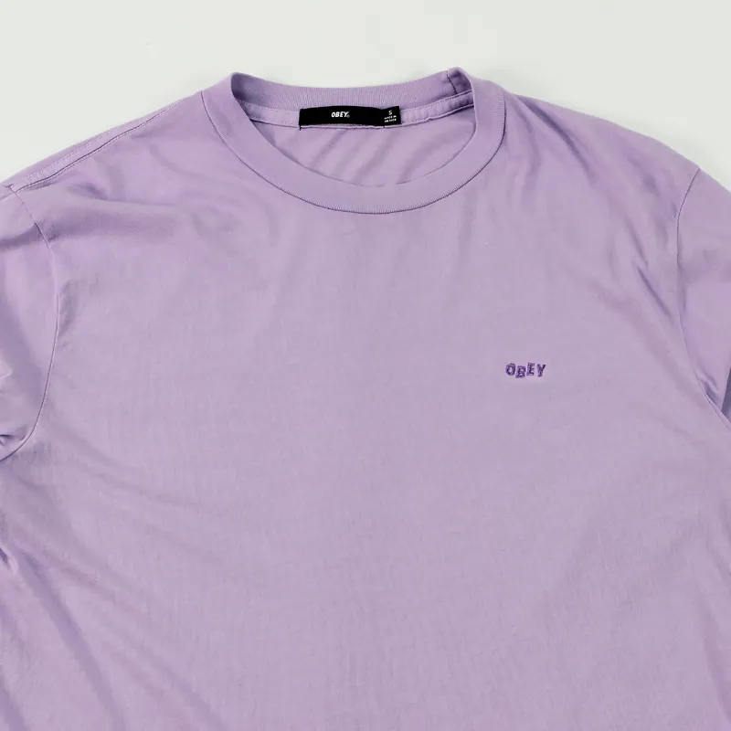 Obey Jumbled Pigment T Shirt Lavender-1