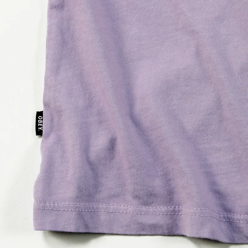 Obey Jumbled Pigment T Shirt Lavender-2
