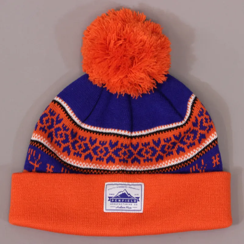 Penfield Kember Beanie Cobalt Orange