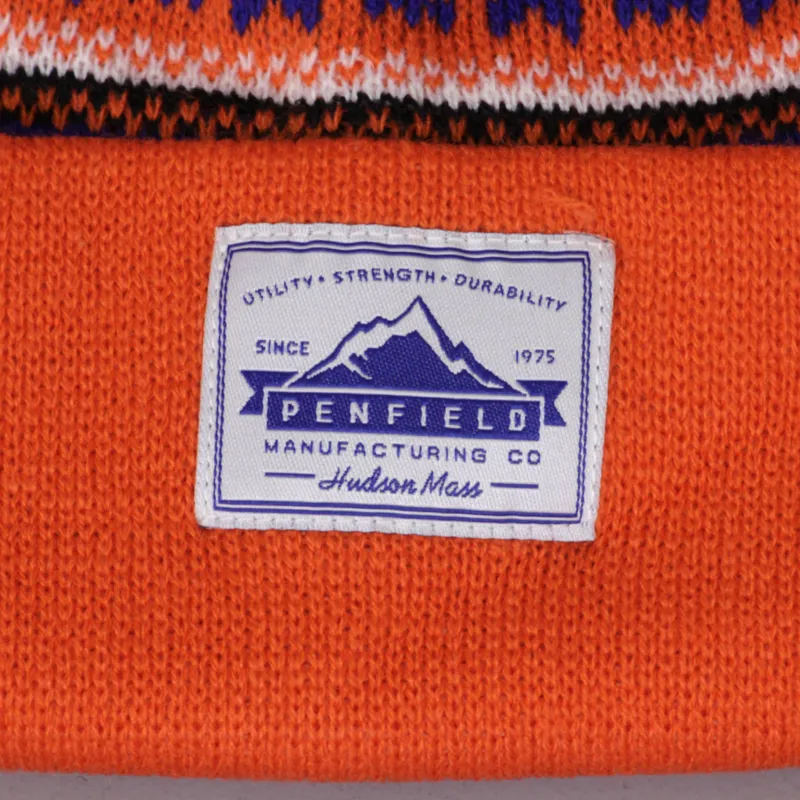 Penfield Kember Beanie Cobalt Orange-1