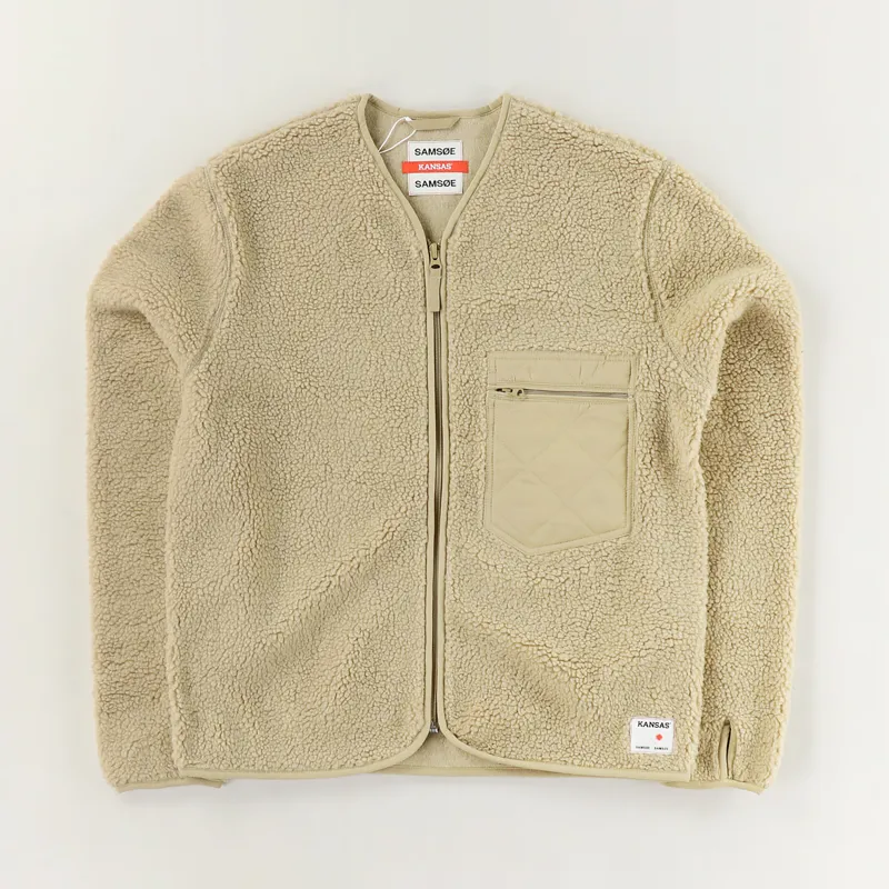 Samsøe And Samsøe x Kansas Fleece Jacket Camel