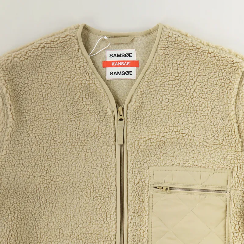 Samsøe And Samsøe x Kansas Fleece Jacket Camel-1
