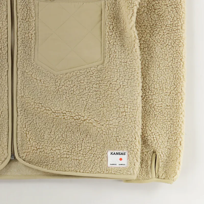 Samsøe And Samsøe x Kansas Fleece Jacket Camel-3