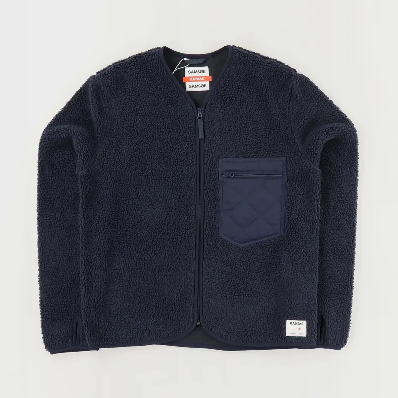 Samsøe And Samsøe x Kansas Fleece Jacket Navy
