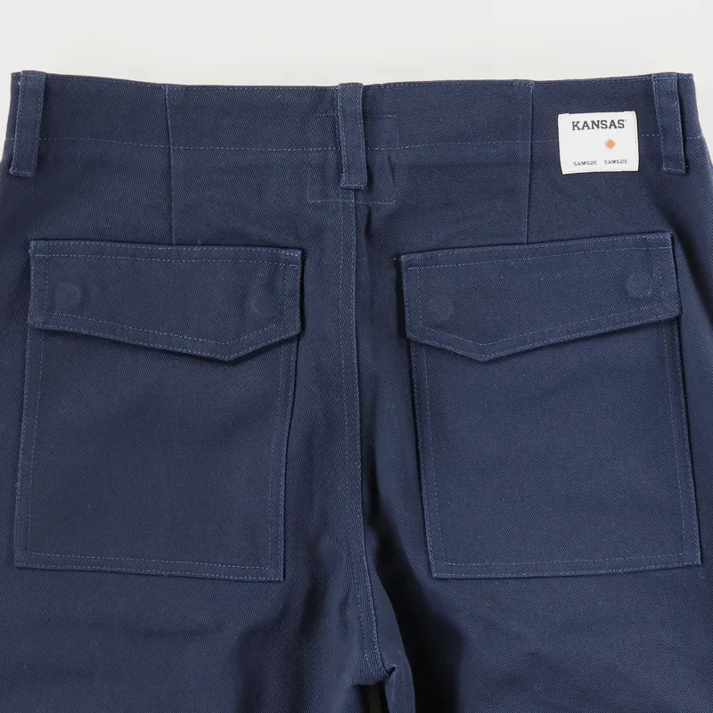 Samsøe And Samsøe x Kansas Worker Trousers Navy-5