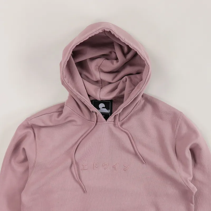 Edwin Katakana Hoodie Woodrose-1