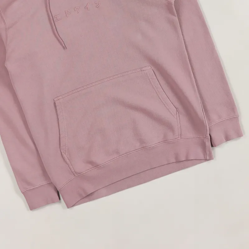 Edwin Katakana Hoodie Woodrose-3