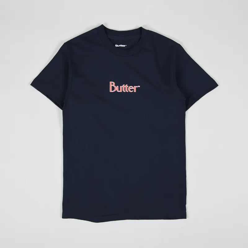 Butter Goods Keyline Classic Logo T Shirt Navy