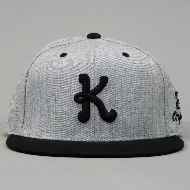 KR3W Klassic Starter Snapback Cap - Grey Heather-2