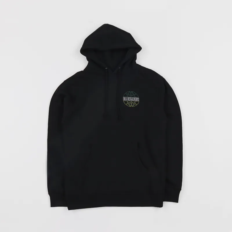 Butter Goods Kingston Outline Logo Hoodie Black-1
