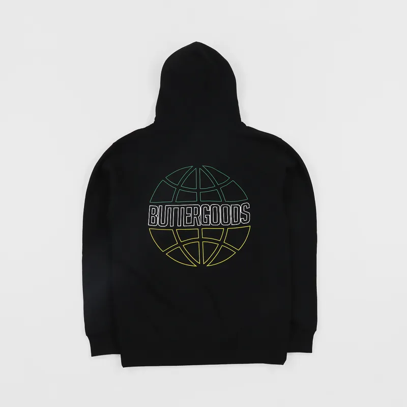 Butter Goods Kingston Outline Logo Hoodie Black