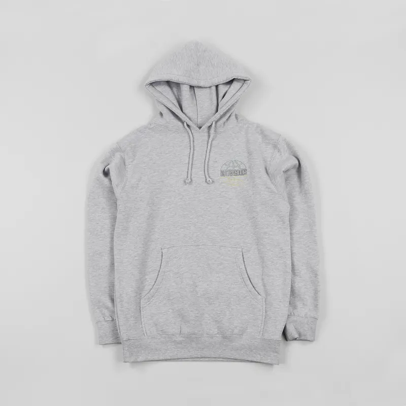 Butter Goods Kingston Outline Logo Hoodie Grey Heather-1